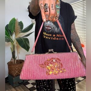 Beaded evening clutch